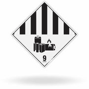 Placa Rótulo de Risco - Classe 9 - Substâncias Perigosas Diversas - 30x30 cm