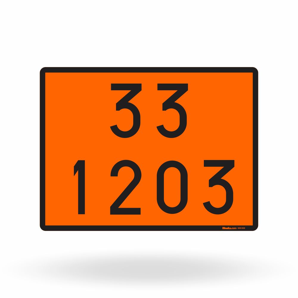 Painel de Segurança ONU - 33 - Gasolina - 40x30 cm