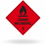 Placa Rótulo de Risco Classe 3 (Líquidos Inflamáveis)