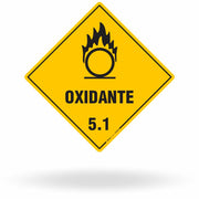 Placa Rótulo de Risco - Classe 5.1 - Oxidante - 30x30 cm