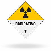 Placa Rótulo de Risco Classe 7 (Materiais Radioativos)