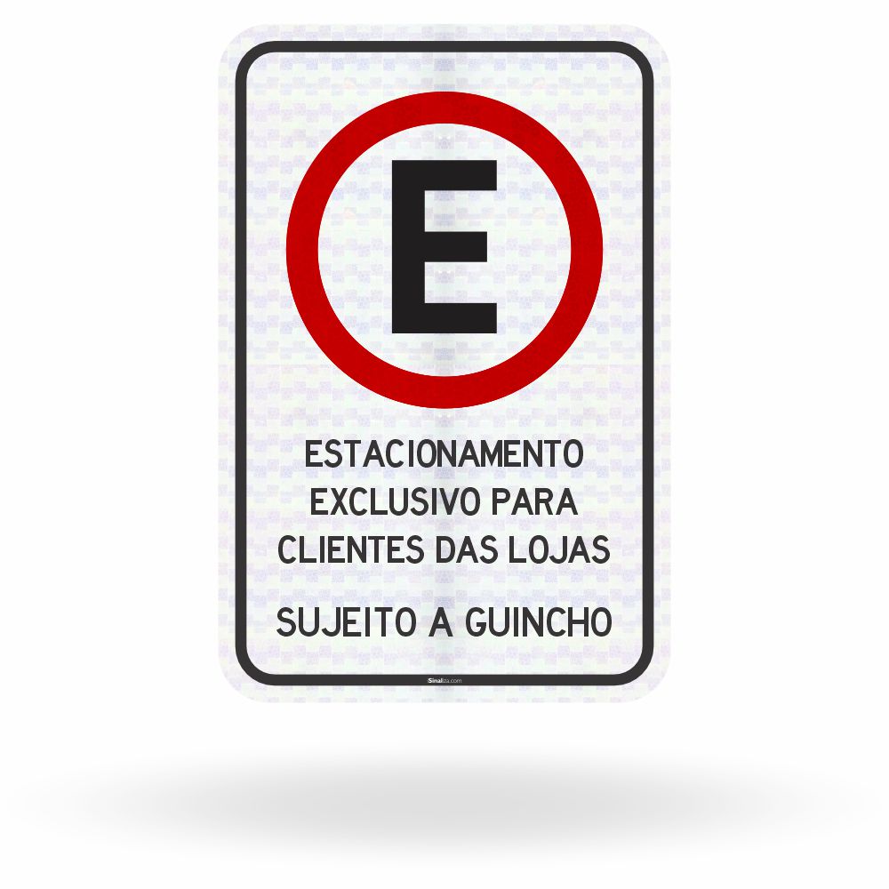 Placa Estacionamento Exclusivo para Clientes das Lojas