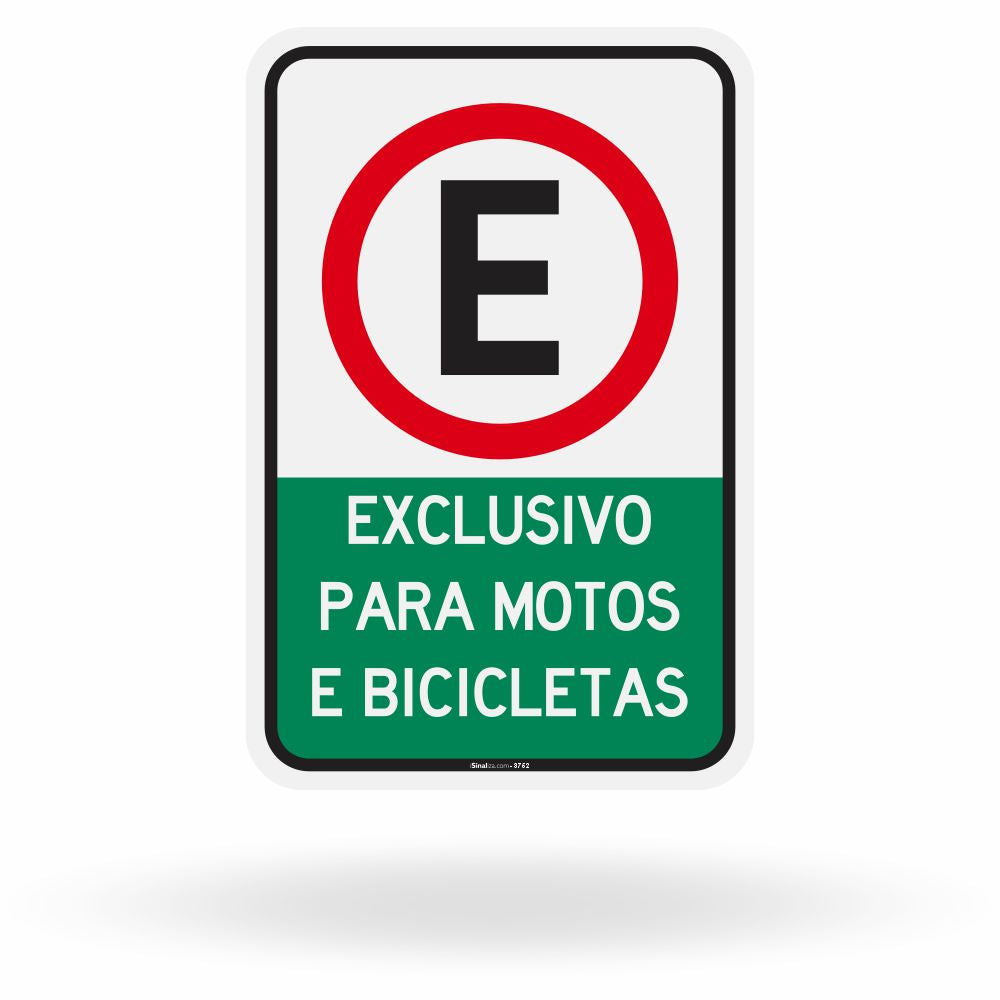 Placa Exclusivo para Motos e Bicicletas - Verde
