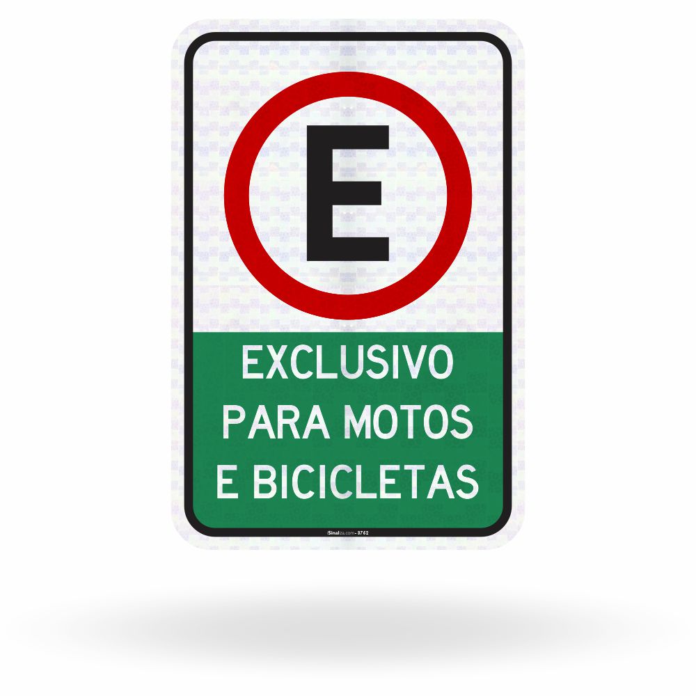 Placa Exclusivo para Motos e Bicicletas - Verde
