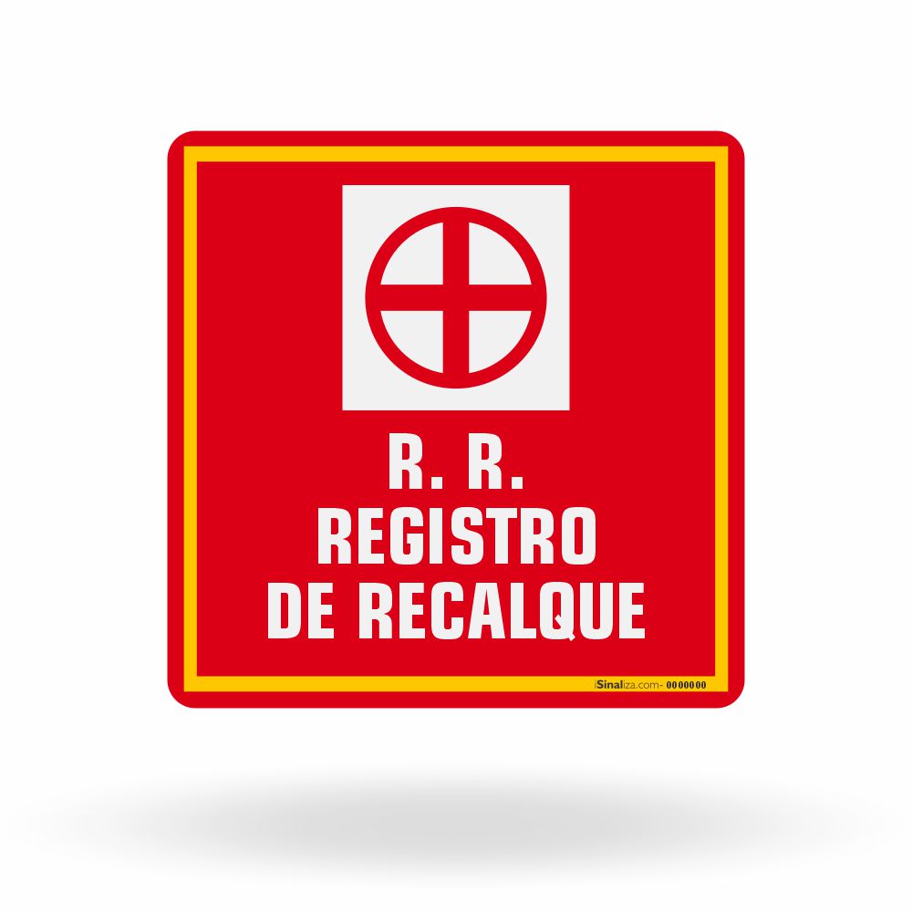 Placa de Sinalização - Registro de Recalque