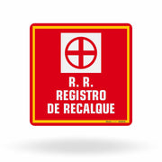 Placa de Sinalização - Registro de Recalque