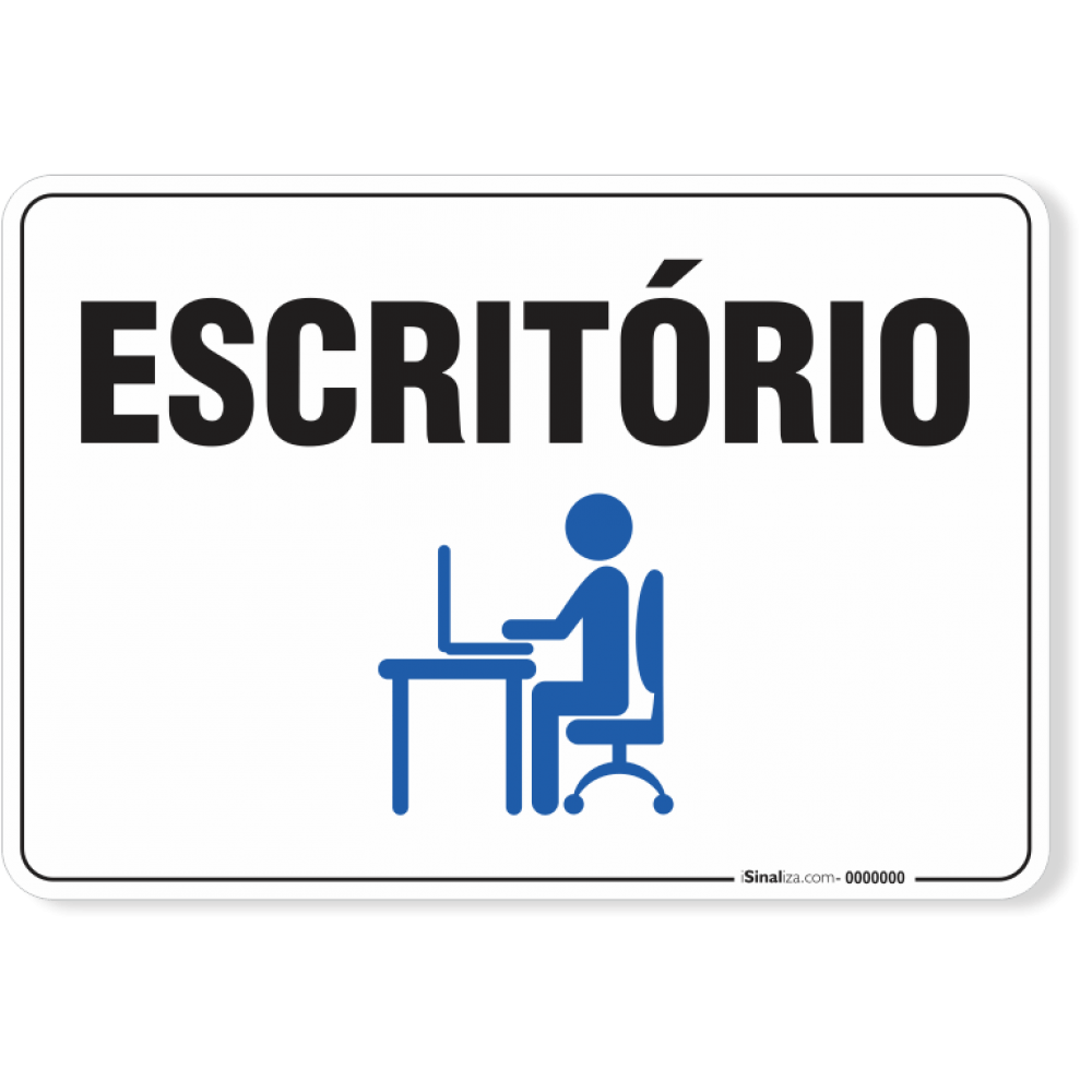 Placa Organização Escritório