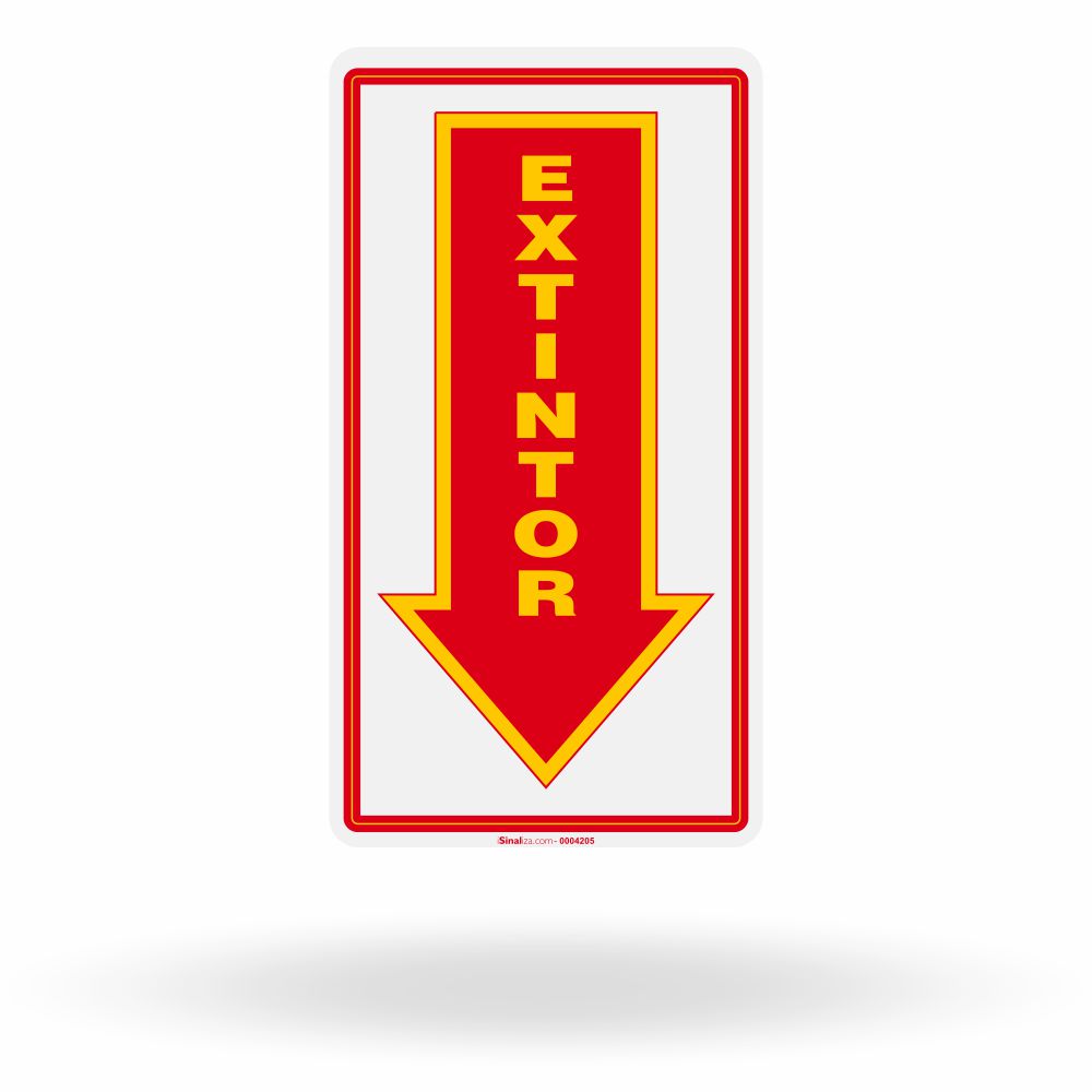 Placa Extintor – Padrão Santa Catarina 24x13 cm (PVC 2 mm)