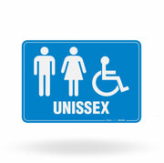 Placa de Sinalização "Sanitário Unissex Acessível - PCD" NBR 9050