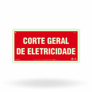 Placa de Alerta "Corte Geral de Eletricidade" MA18 com ColorAdd
