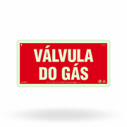 Placa de Alerta "Válvula do Gás" MA21 com ColorAdd
