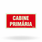 Placa de Alerta "Cabine Primária" MA1 com ColorAdd