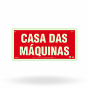 Placa de Alerta "Casa das Máquinas" MA3 com ColorAdd