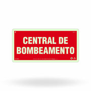 Placa de Alerta "Central de Bombeamento" MA5 com ColorAdd