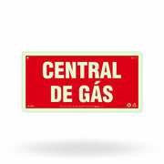 Placa de Alerta "Central de Gás" MA6 com ColorAdd