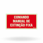 Placa "Comando Manual de Extinção Fixa" MA11 com ColorAdd