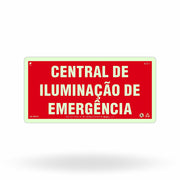 Placa "Central de Iluminação de Emergência" MA12 com ColorAdd