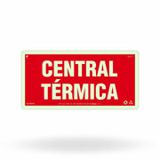 Placa de Alerta "Central Térmica" MA16 com ColorAdd