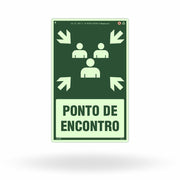 Placa "Ponto de Encontro" Fotoluminescente S45 com ColorAdd