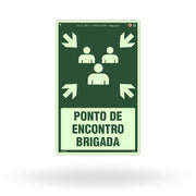Placa "Ponto de Encontro da Brigada" S44 com ColorAdd