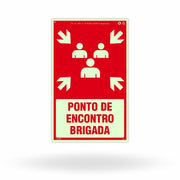Placa "Ponto de Encontro da Brigada" E44 com ColorAdd