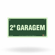 Placa de Andar "2ª Garagem" Fotoluminescente S17-G2 com ColorAdd