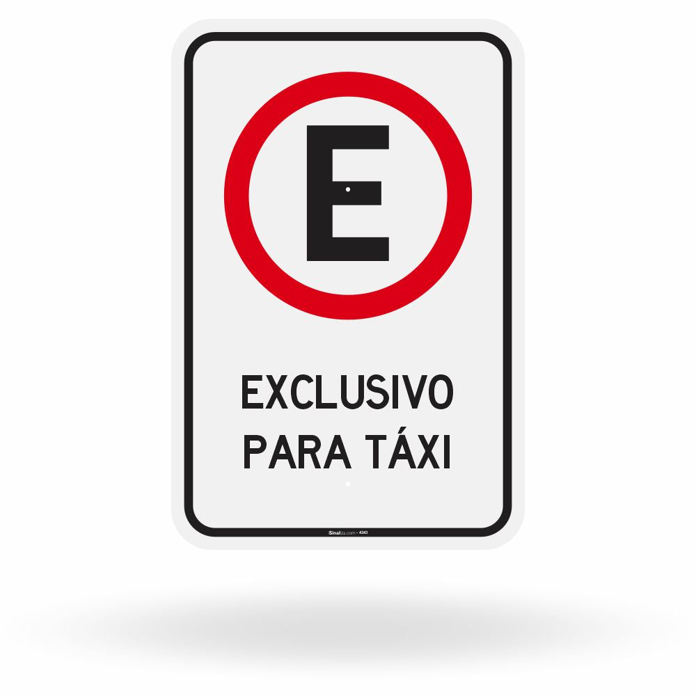 Placa Estacionamento Exclusivo para Táxi (R-6b)