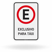 Placa Estacionamento Exclusivo para Táxi (R-6b)