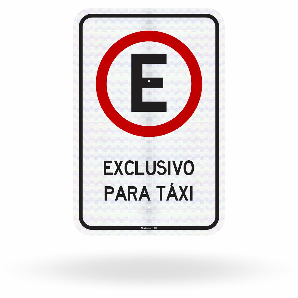Placa Estacionamento Exclusivo para Táxi (R-6b)