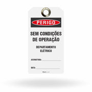 Etiqueta de Bloqueio LOTO "Perigo: Departamento Elétrico" (Embalagem com 14 unidades)