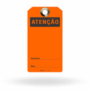 Etiqueta de Bloqueio LOTO "Atenção" (Embalagem com 14 unidades)