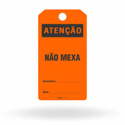 Etiqueta de Bloqueio LOTO "Atenção: Não Mexa" (Embalagem com 14 unidades)