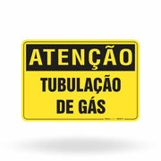 Placa Atenção - Tubulação de Gás