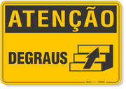 Placa de Atenção - Degraus (Seta para Cima)