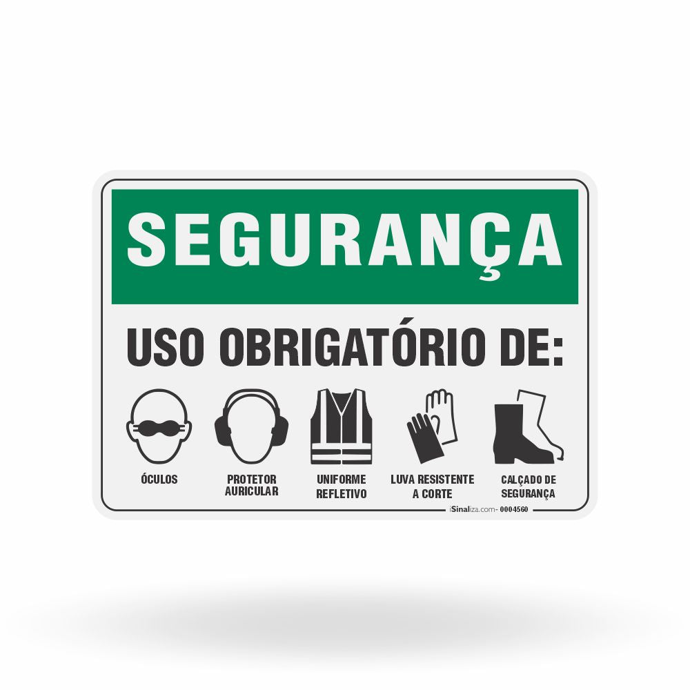 Placa Segurança - Uso Obrigatório de EPI