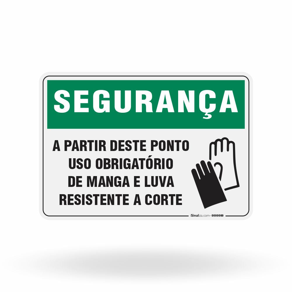 Placa Segurança - Manga e Luva Resistente a Corte