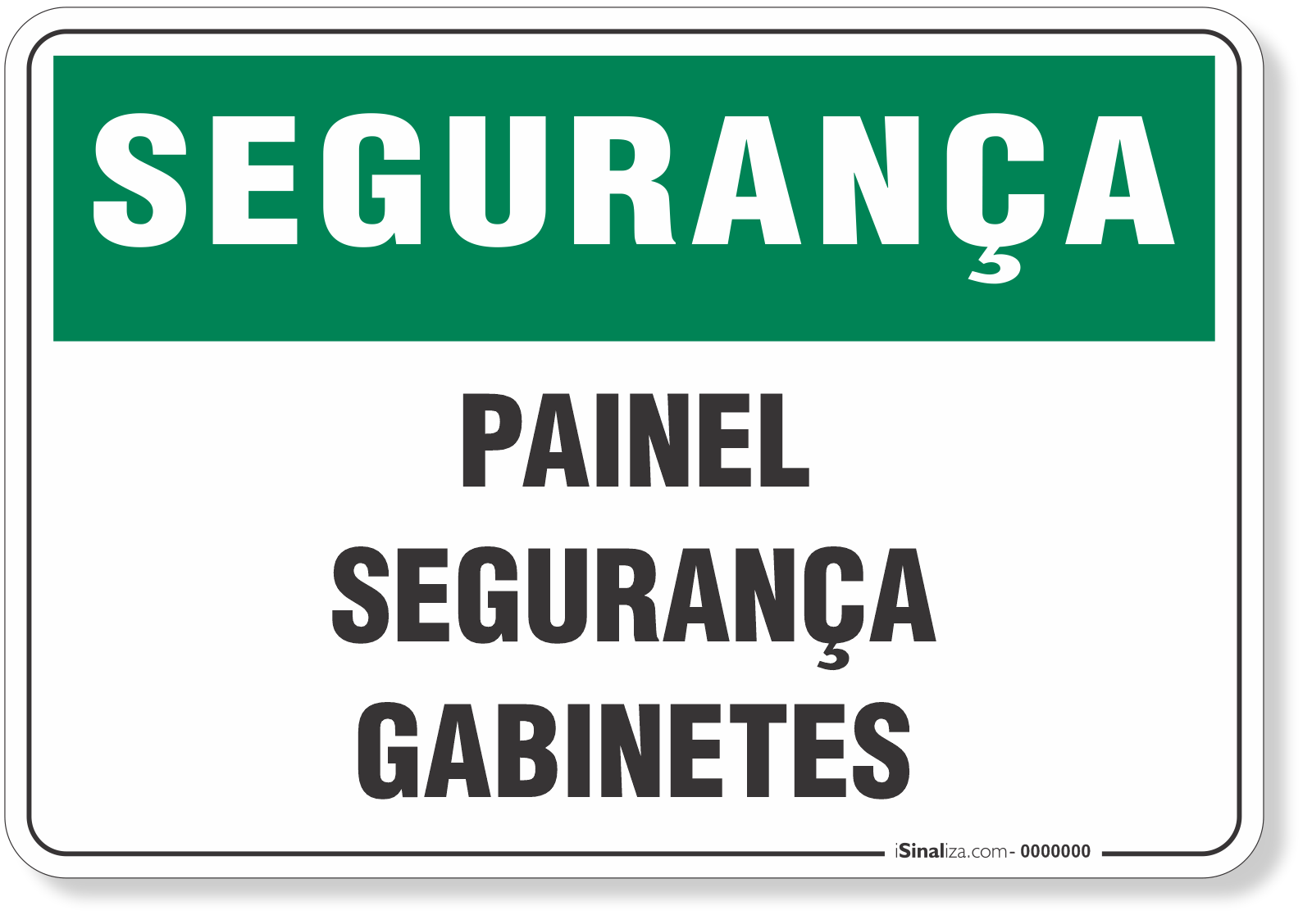 Placa Segurança Painel Segurança Gabinetes