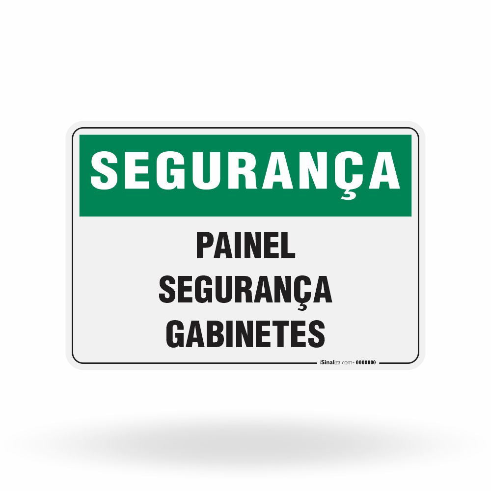 Placa Segurança - Painel Segurança Gabinetes