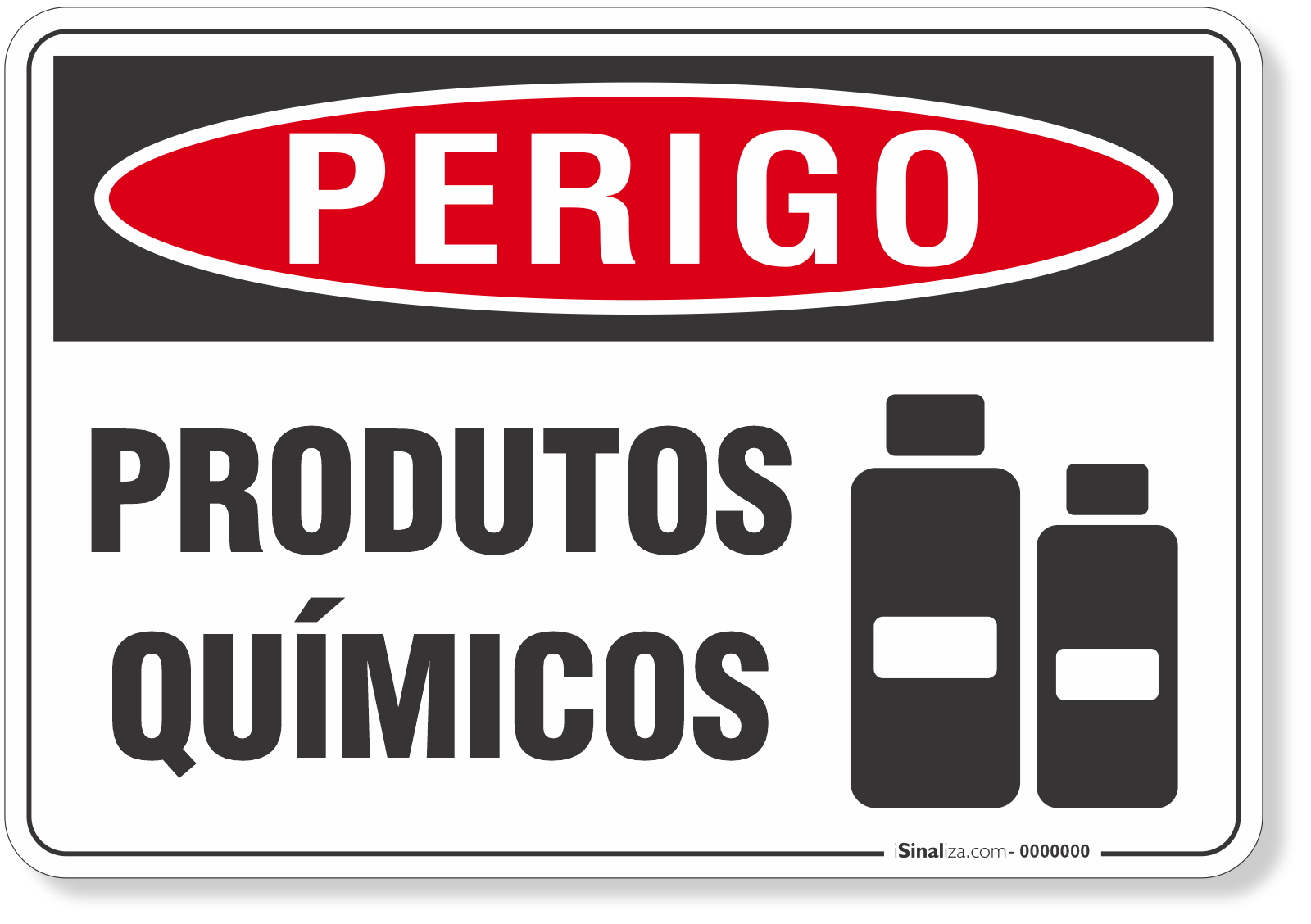 Placa Perigo Produtos Químicos
