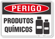 Placa Perigo Produtos Químicos
