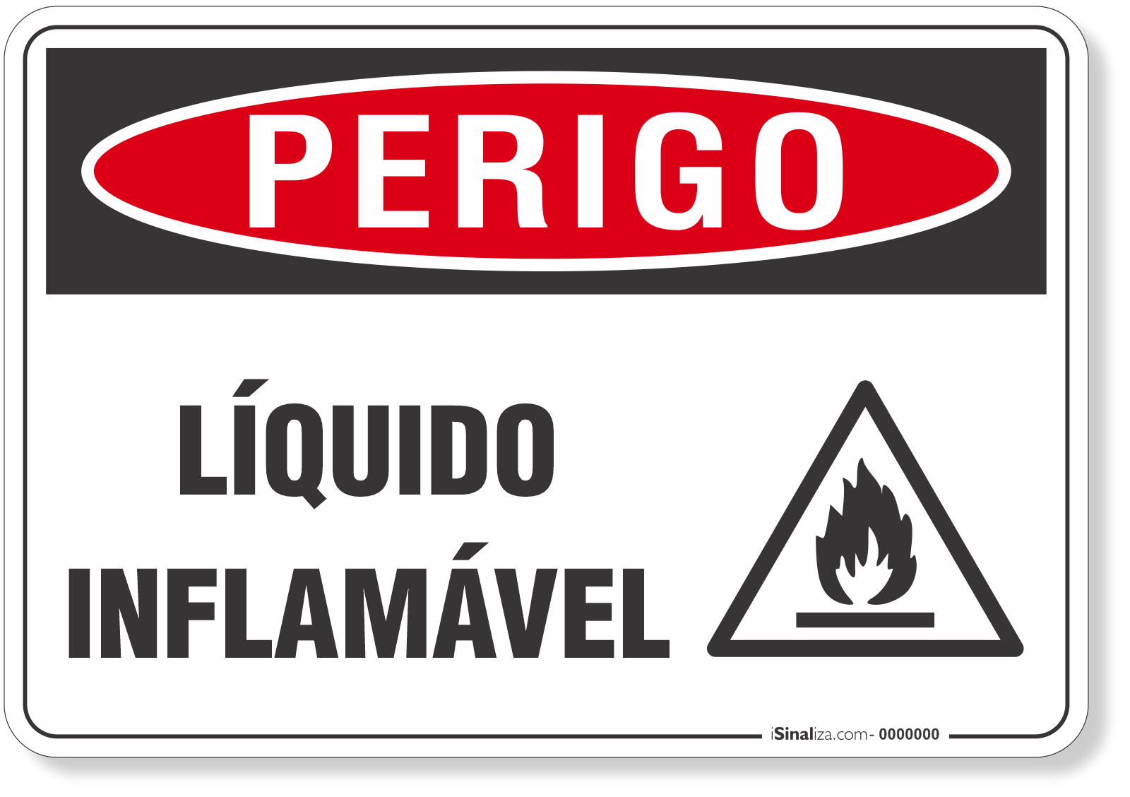 Placa Perigo Líquido Inflamável