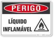 Placa Perigo Líquido Inflamável