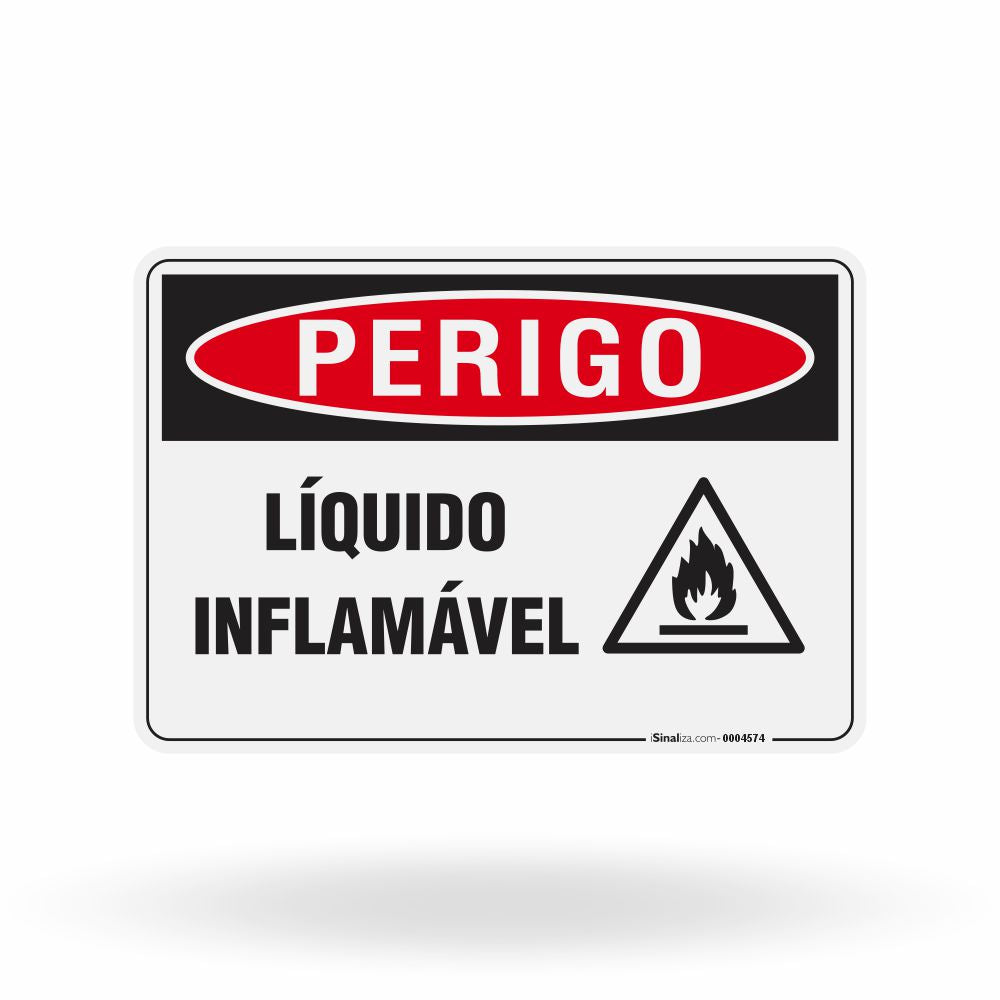 Placa Perigo - Líquido Inflamável