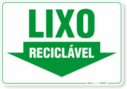 Placa Meio Ambiente Lixo Reciclável
