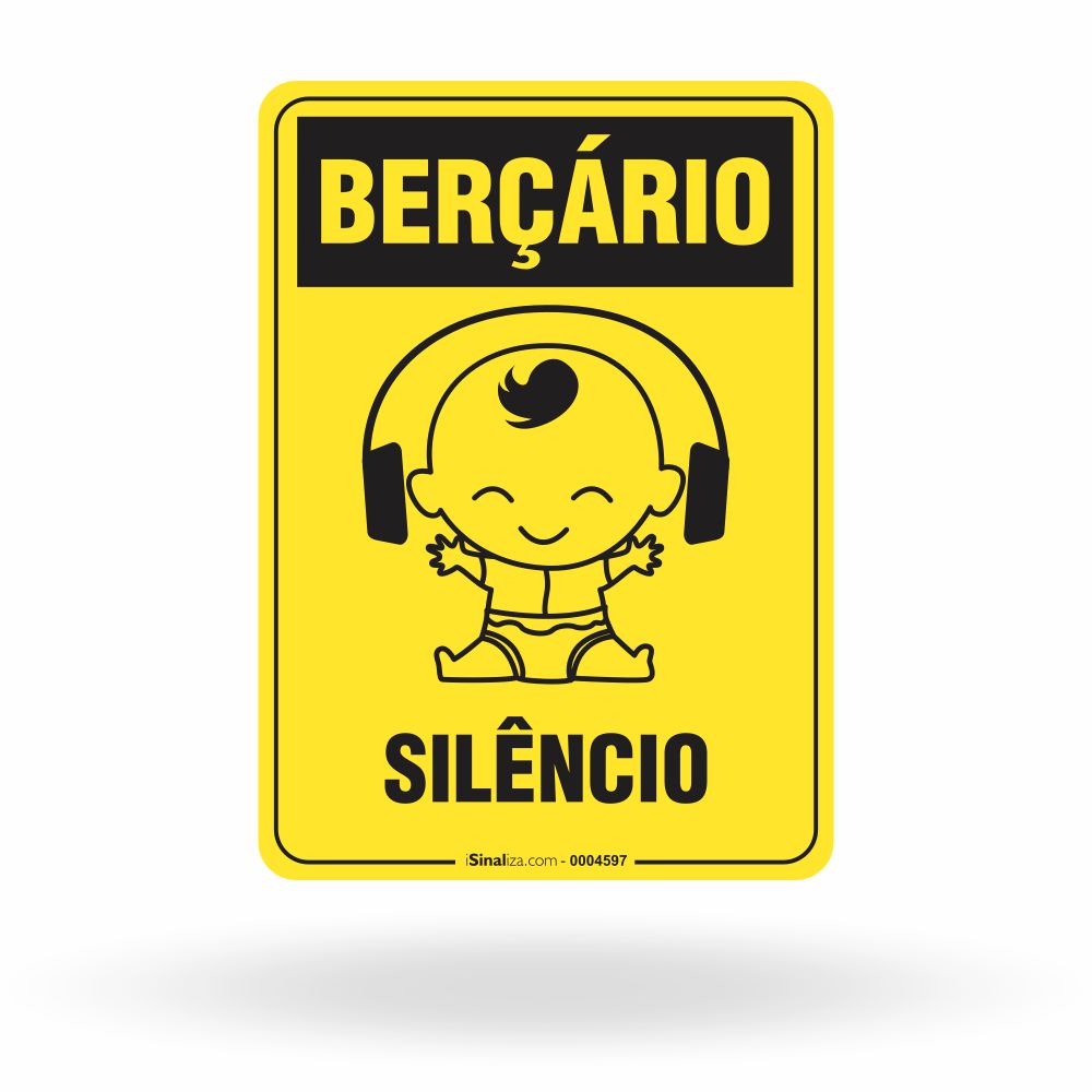 Placa Berçário - Silêncio