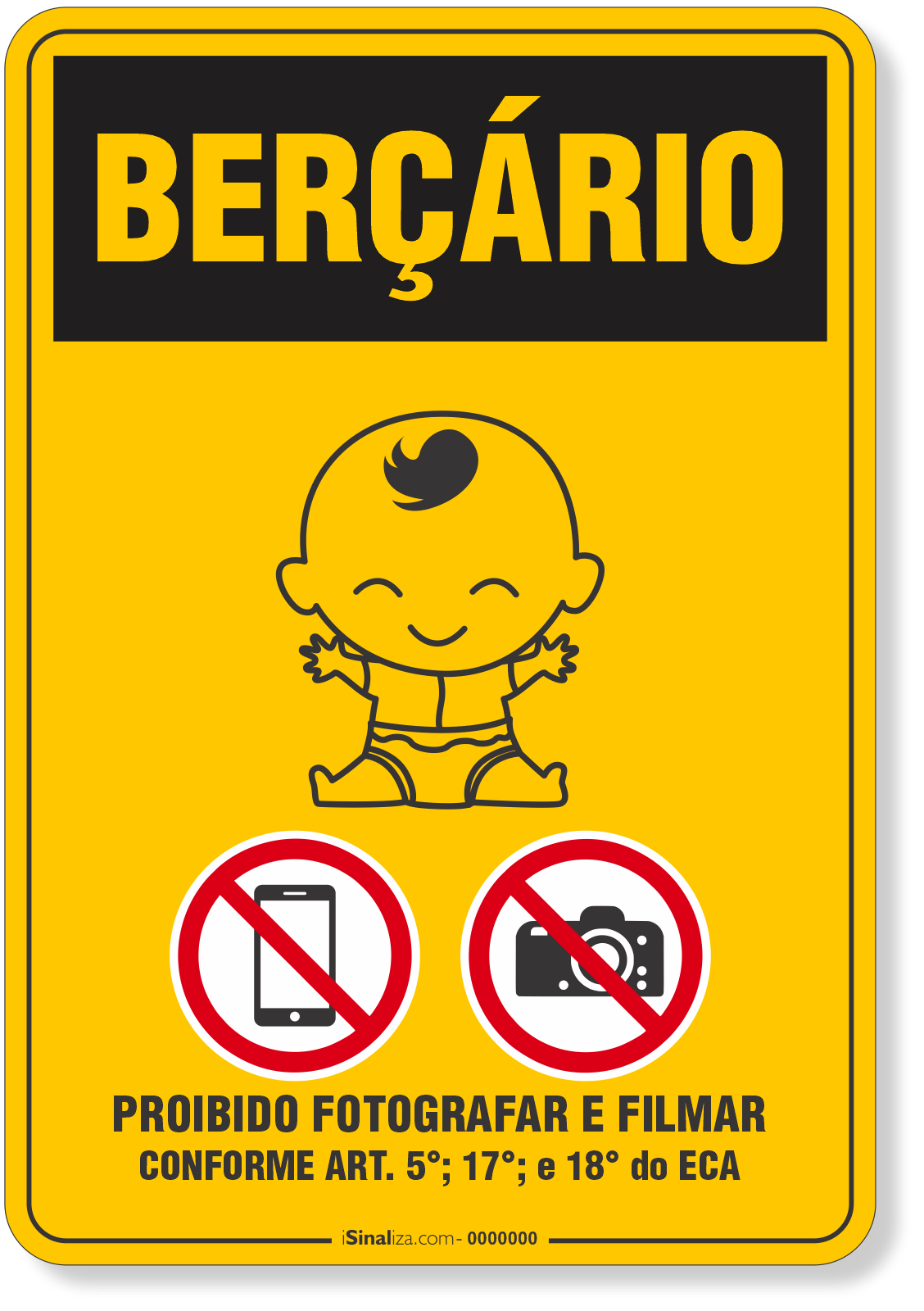 Placa Berçário Proibido Fotografar E Filmar