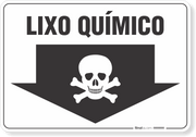 Placa Meio Ambiente Lixo Químico