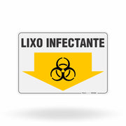 Placa Lixo Infectante - Seta Horizontal