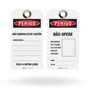 Etiqueta de Bloqueio LOTO "Perigo: Não Remova Este Cartão" (Embalagem com 14 unidades)