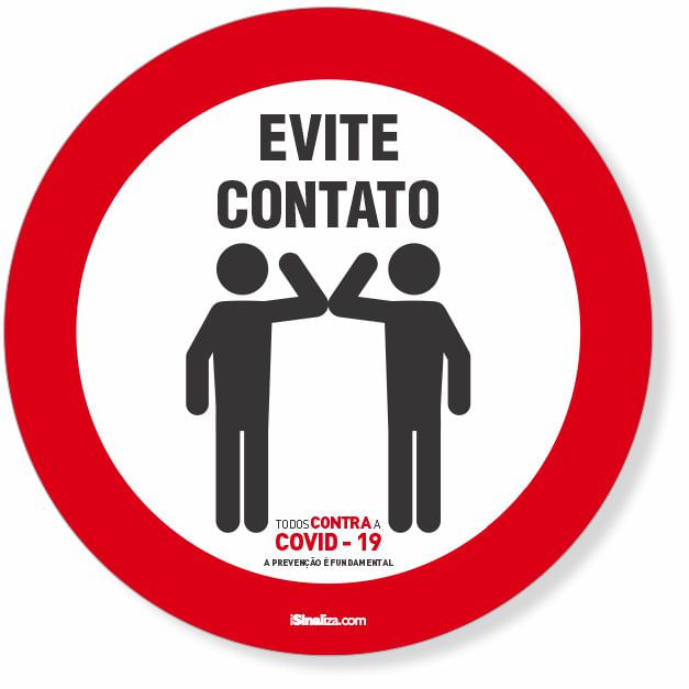 Adesivo Evite Contato - 10x10cm (5 und)